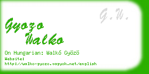 gyozo walko business card