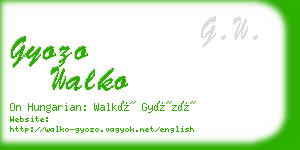 gyozo walko business card